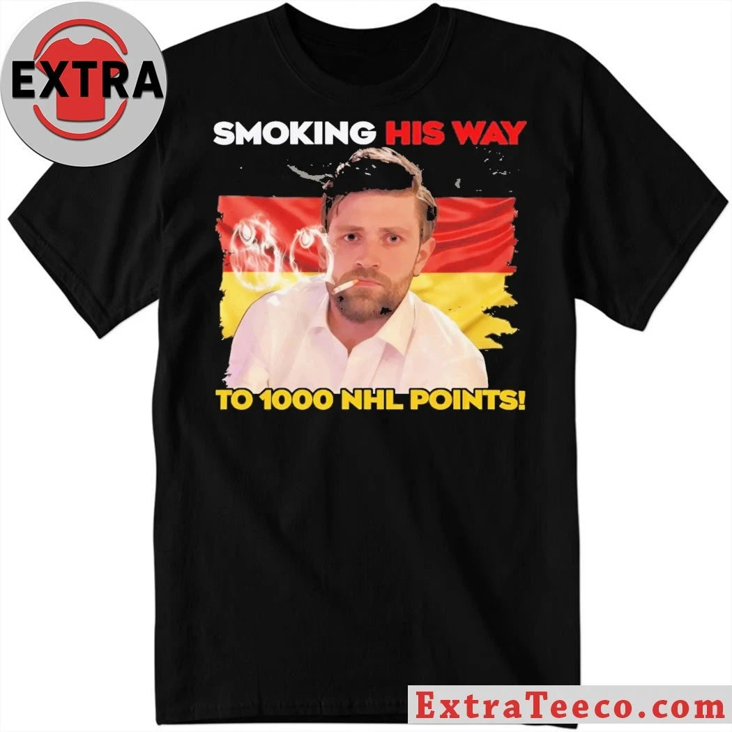 Official Leon Draisaitl of the Edmonton Oilers Smoking His Way To 1000 NHL Point Shirt