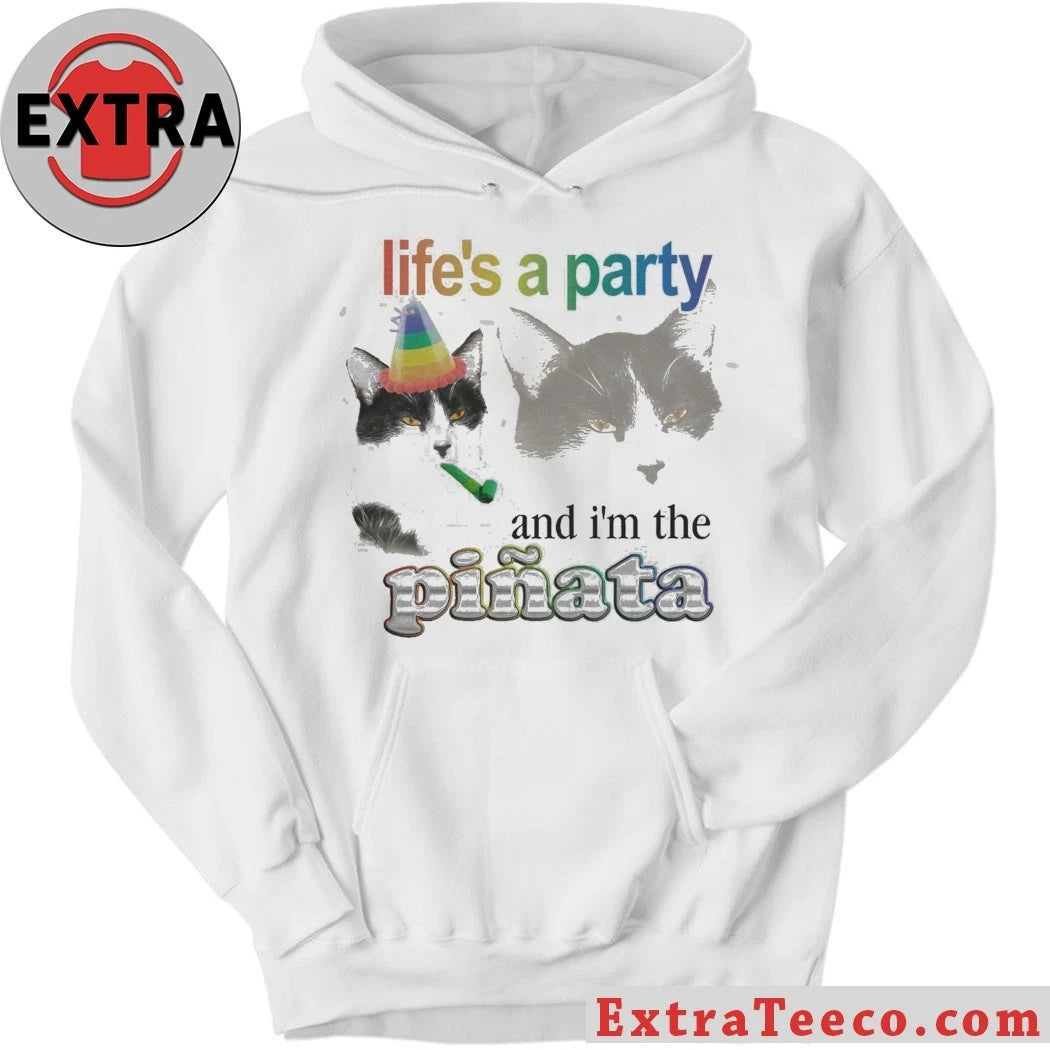 Official Life’s a Party and I’m the Piñata cat T-shirt