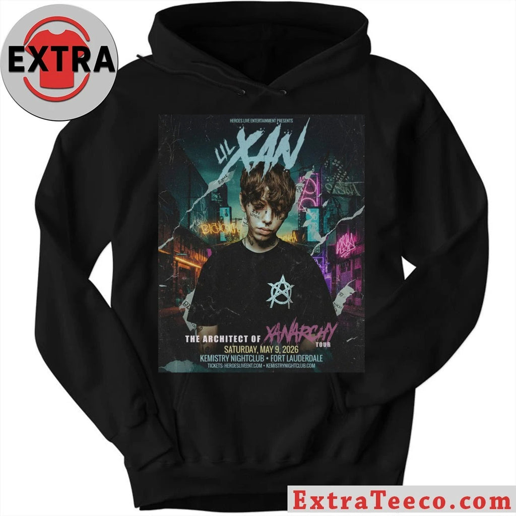 Official Lil Xan The Architect of XanArchy Tour 2026 Schedule Venue Tour T-Shirt