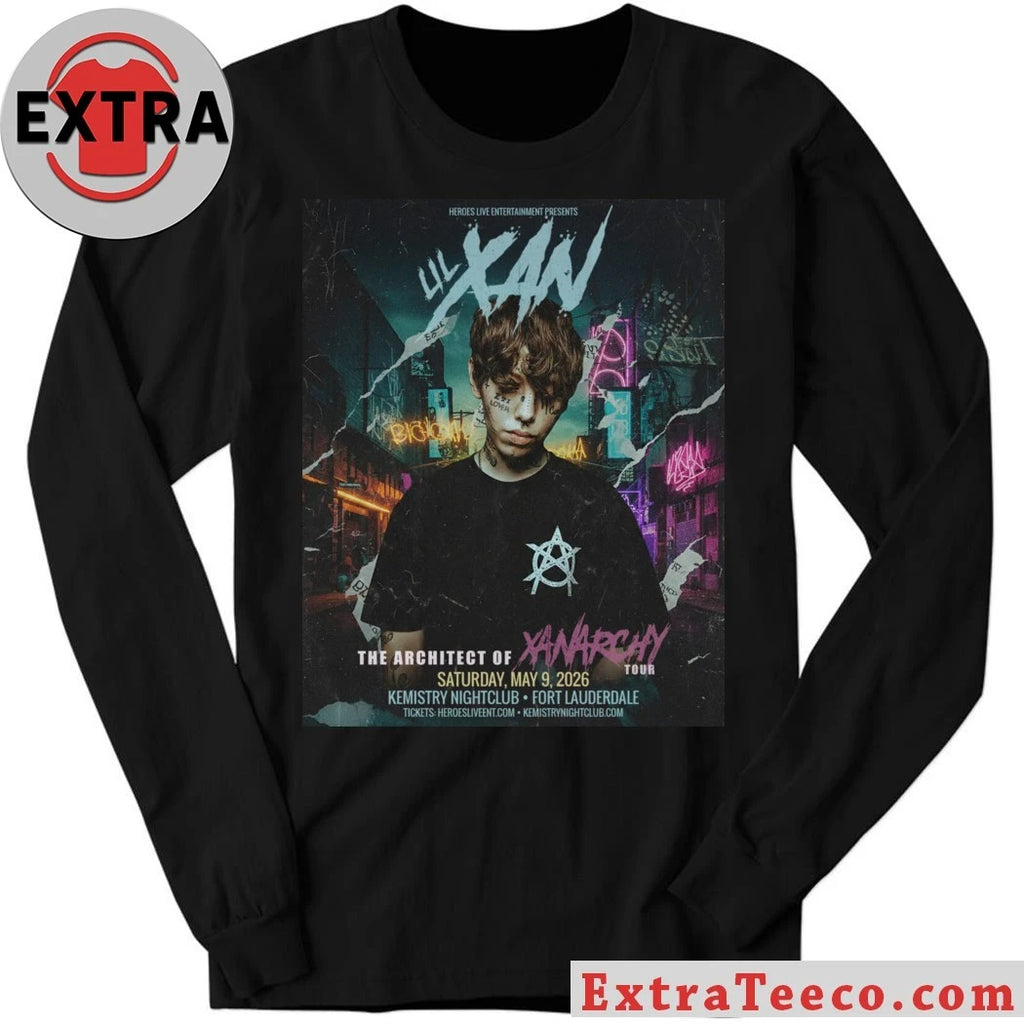 Official Lil Xan The Architect of XanArchy Tour 2026 Schedule Venue Tour T-Shirt