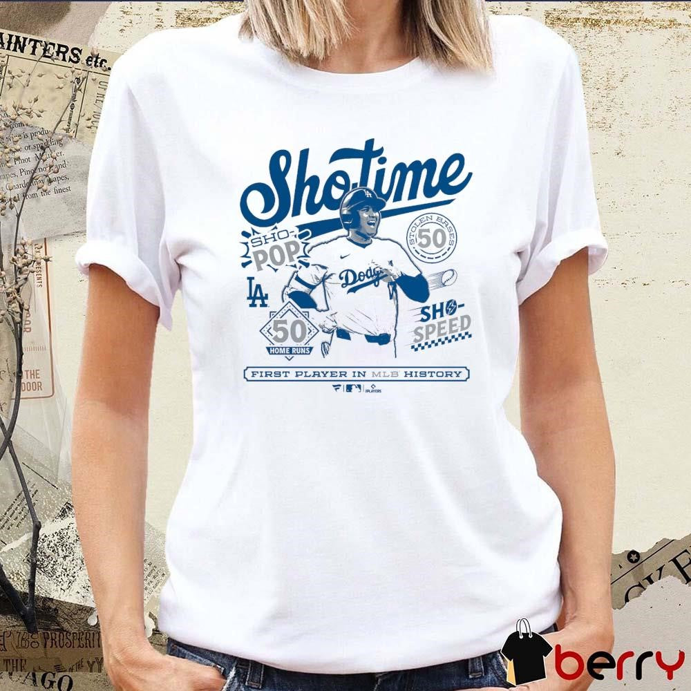 Los Angeles Dodgers Shohei Ohtani 50 50 Club First Player In Mlb History t-shirt