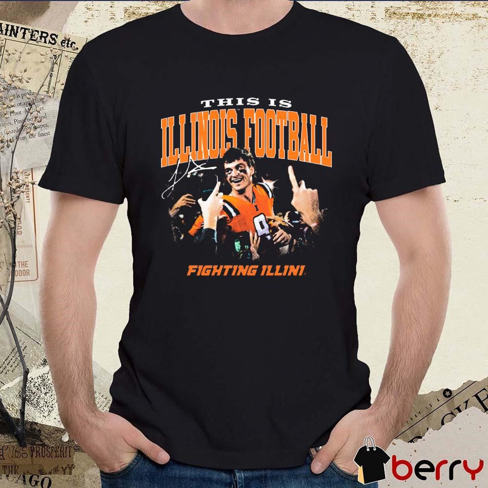 Luke Altmyer Celebration This Is Illinois Football Fighting Illini Signature Vintage t-shirt