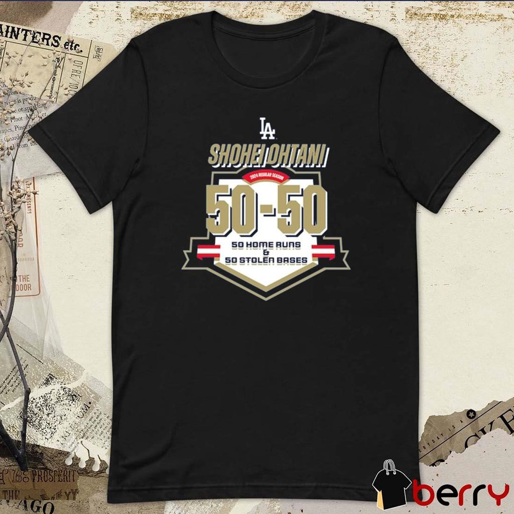MLB Los Angeles Shohei Ohtani 2024 Regular Season 50 Home Runs And 50 Stolen Bases t-shirt