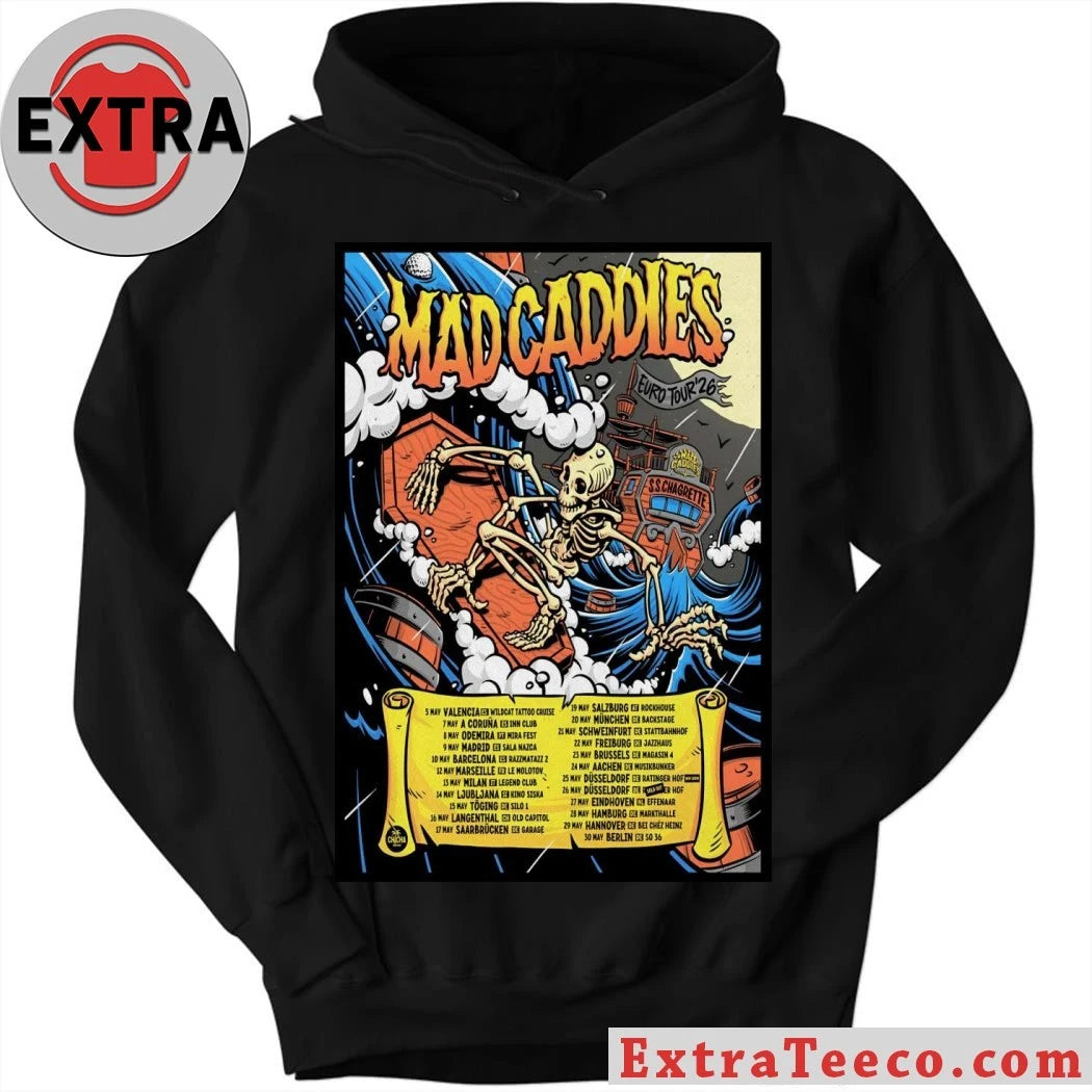 Official Mad Caddies European 2026 Tour Poster Shirt