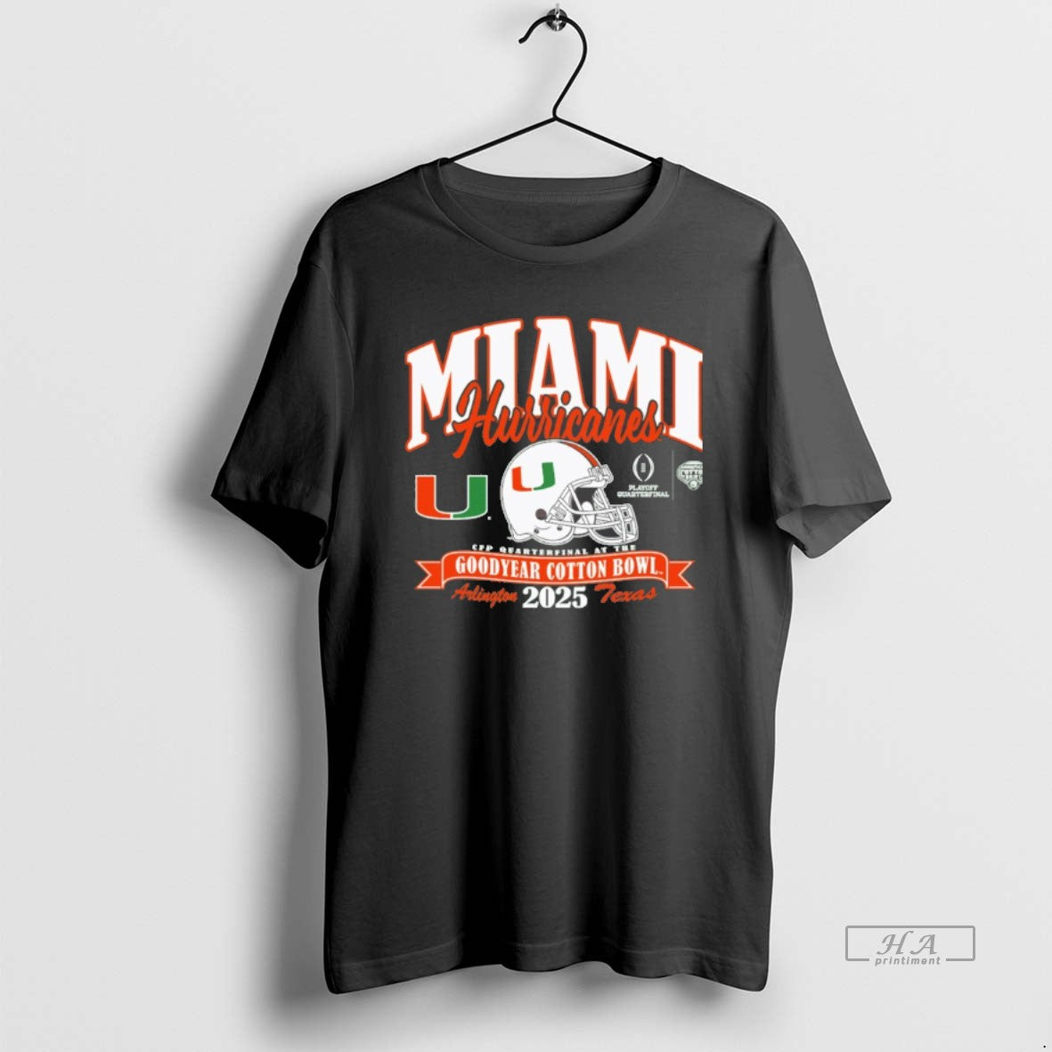 Official Miami Hurricanes College Football Playoff 2025 Goodyear Cotton Bowl Helmet T-Shirts, Hoodie, Sweatshirt