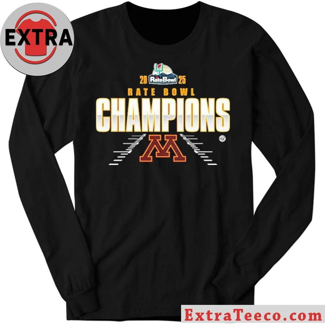 Official Minnesota Golden Gophers Rate Bowl Champions T-Shirt for the 2025 event