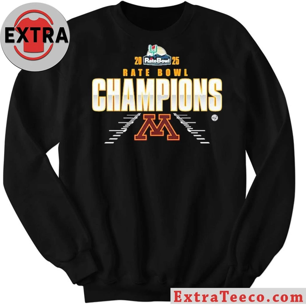 Official Minnesota Golden Gophers Rate Bowl Champions T-Shirt for the 2025 event