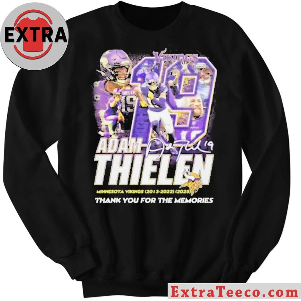 Official Minnesota Vikings Adam Thielen 2023-2025 Thank You For The Memories T-Shirt