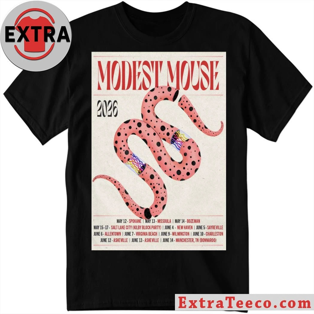 Official Modest Mouse On Tour 2026 Poster T-Shirt