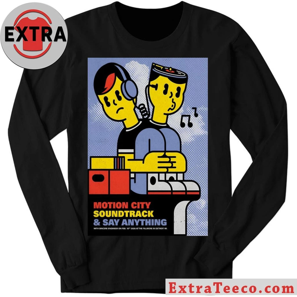 Official Motion City Soundtrack And Say Anything Tour Detroit MI Feb 10 2026 Poster Shirt