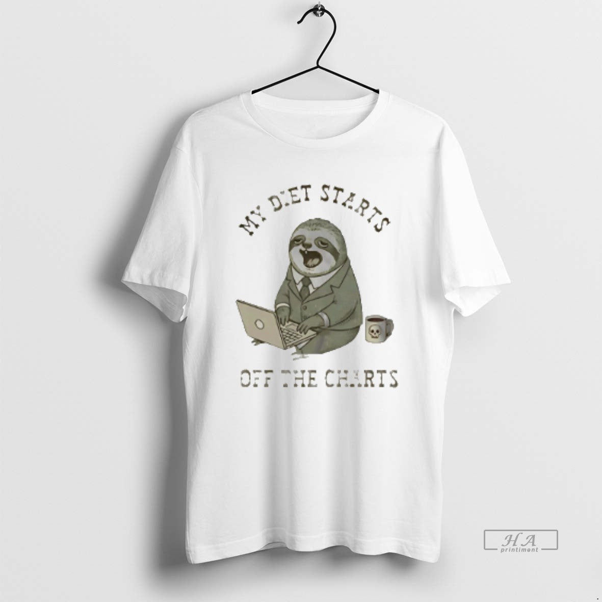 Official My Diet Starts Off The Charts Sloth T-Shirts, Hoodie, Sweatshirt | PodTeesHub.com