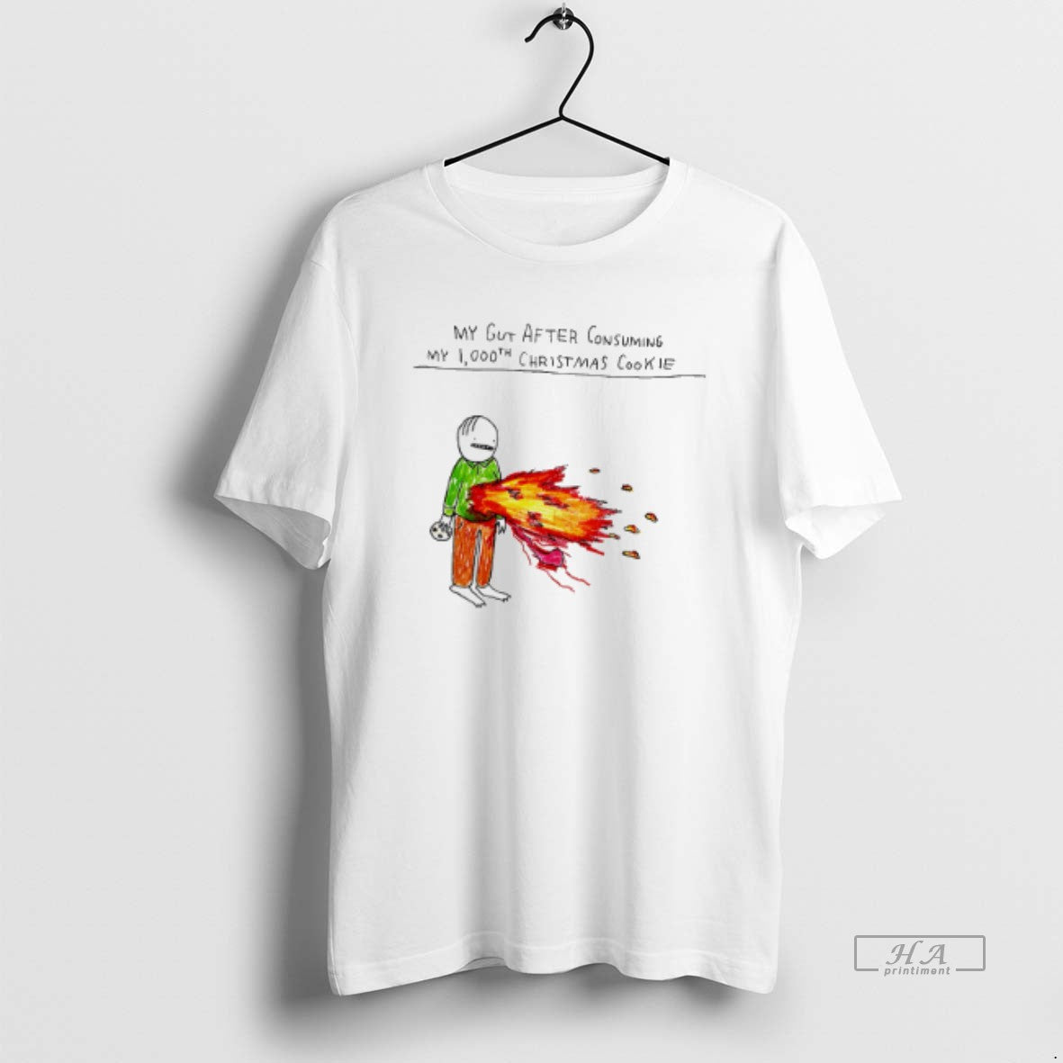 Official My Gut After Consuming My 1000th Christmas Cookie T-Shirts, Hoodie, Sweatshirt | PodTeesHub.com