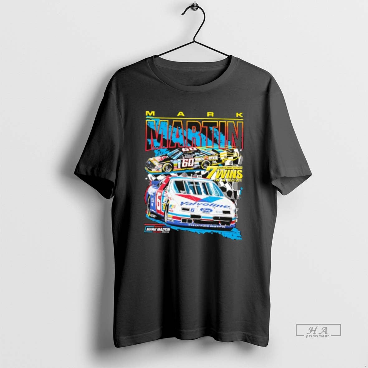 Official Nascar Mark Martin The Kid 7 Wins In A Row Graphic T-Shirts, Hoodie, Sweatshirt | PodTeesHub.com