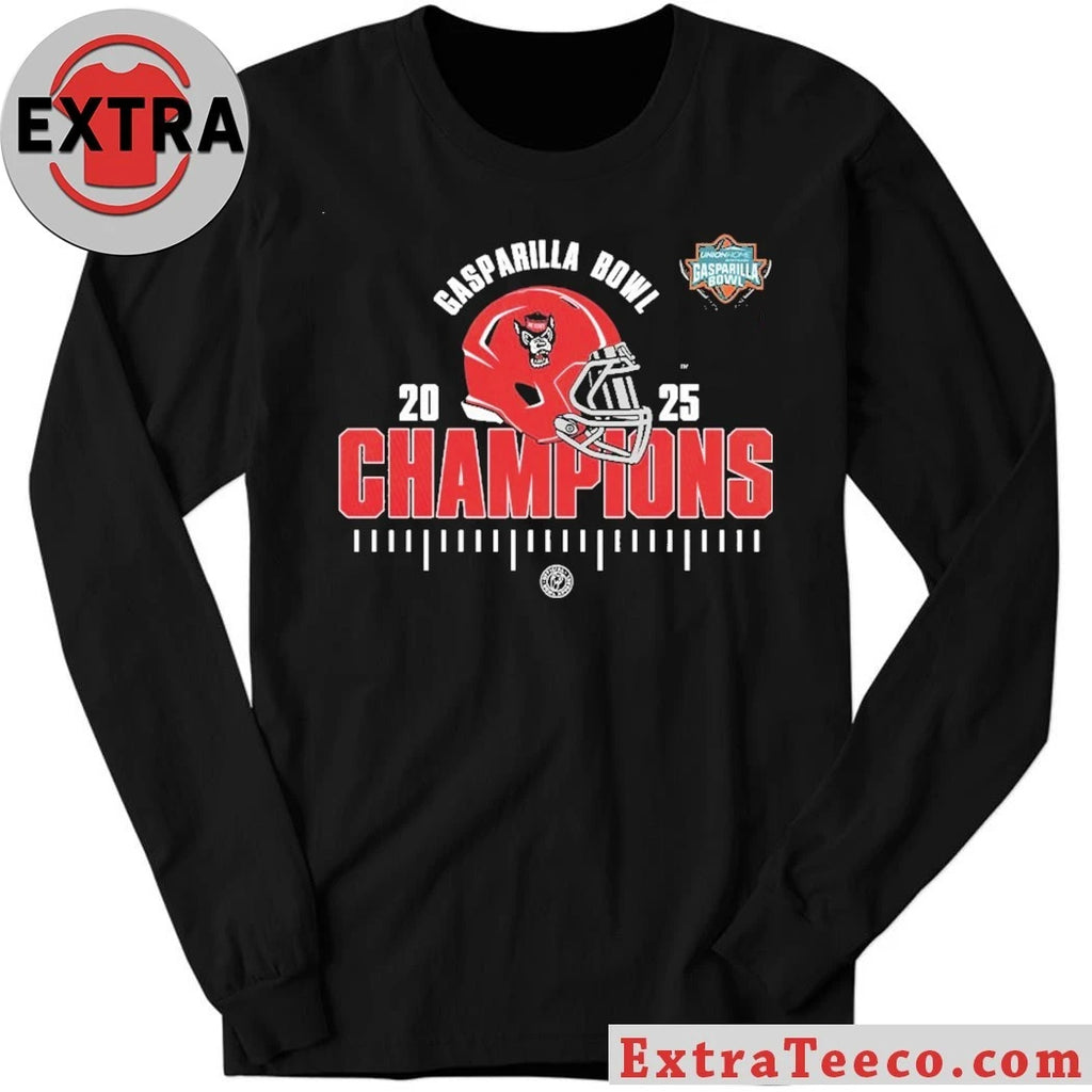 Official NC State Wolfpack 2025 Union Home Mortgage Gasparilla Bowl Champions NCAA Football Shirt