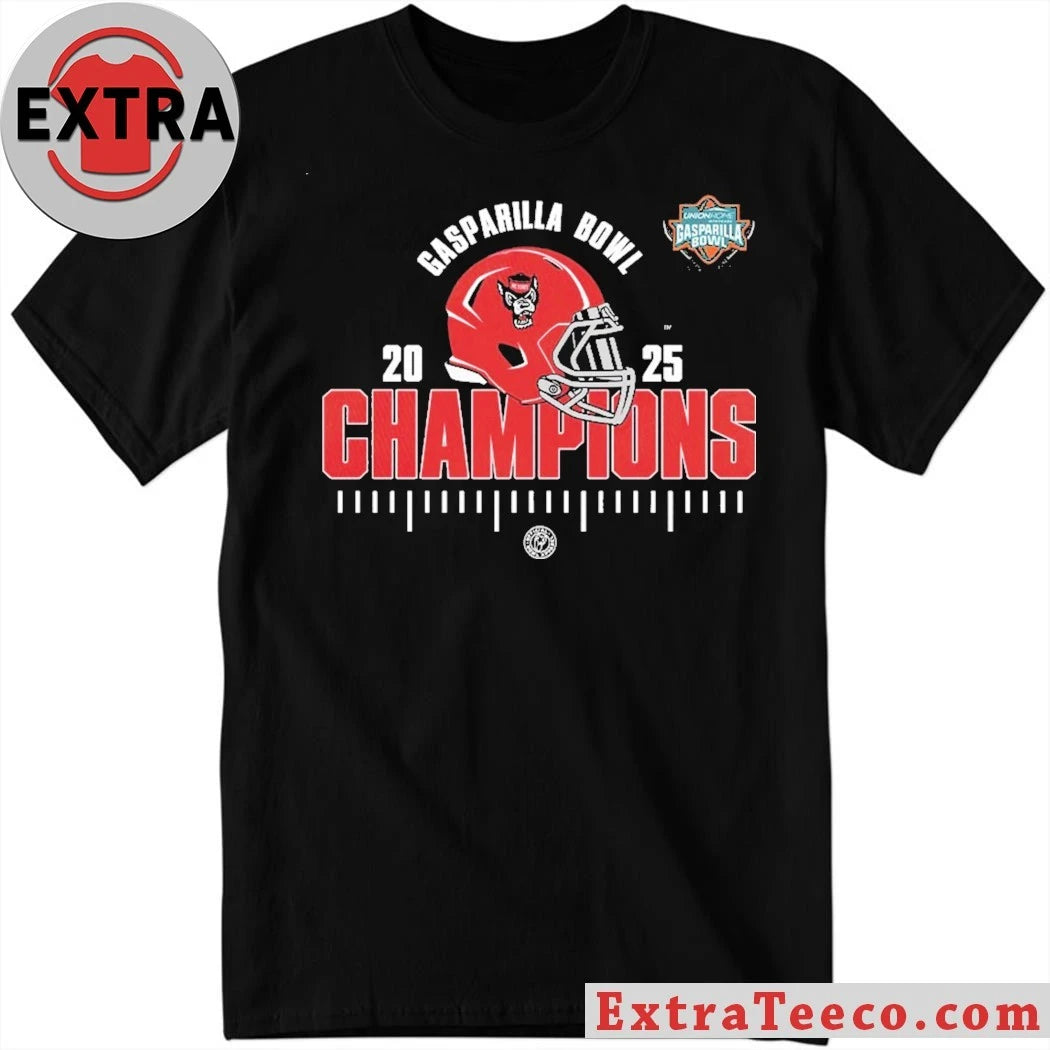 Official NC State Wolfpack 2025 Union Home Mortgage Gasparilla Bowl Champions NCAA Football Shirt