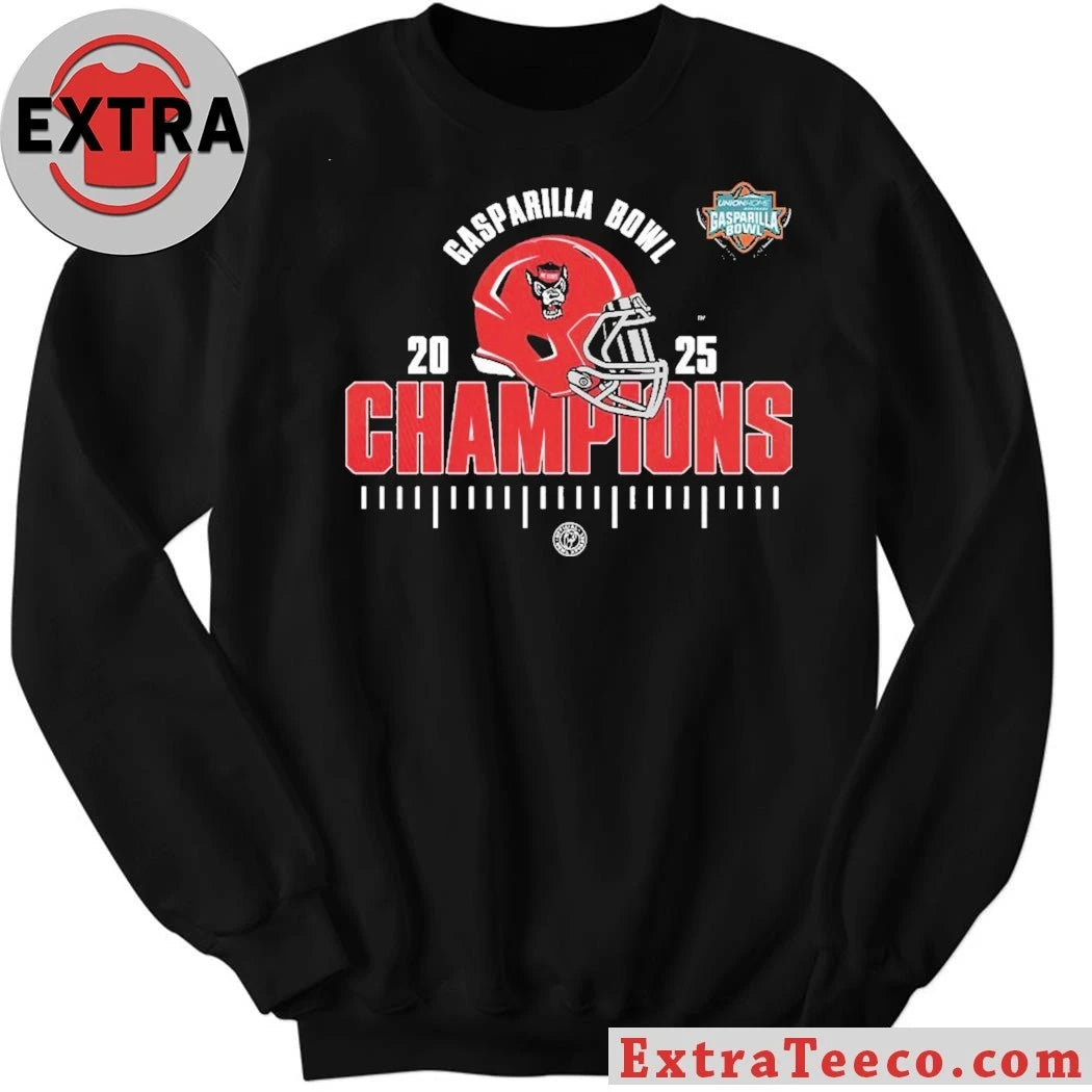 Official NC State Wolfpack 2025 Union Home Mortgage Gasparilla Bowl Champions NCAA Football Shirt