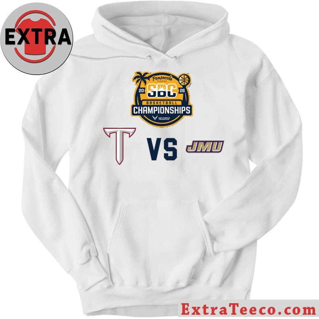 Official NCAA competition between Troy University and James Madison University Logo Shirt