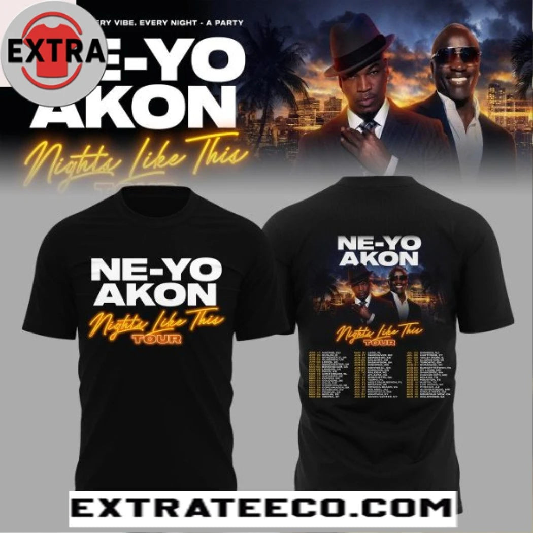 Official Ne-Yo And AKON Nights Like This Tour 2026 Hoodie T-Shirt