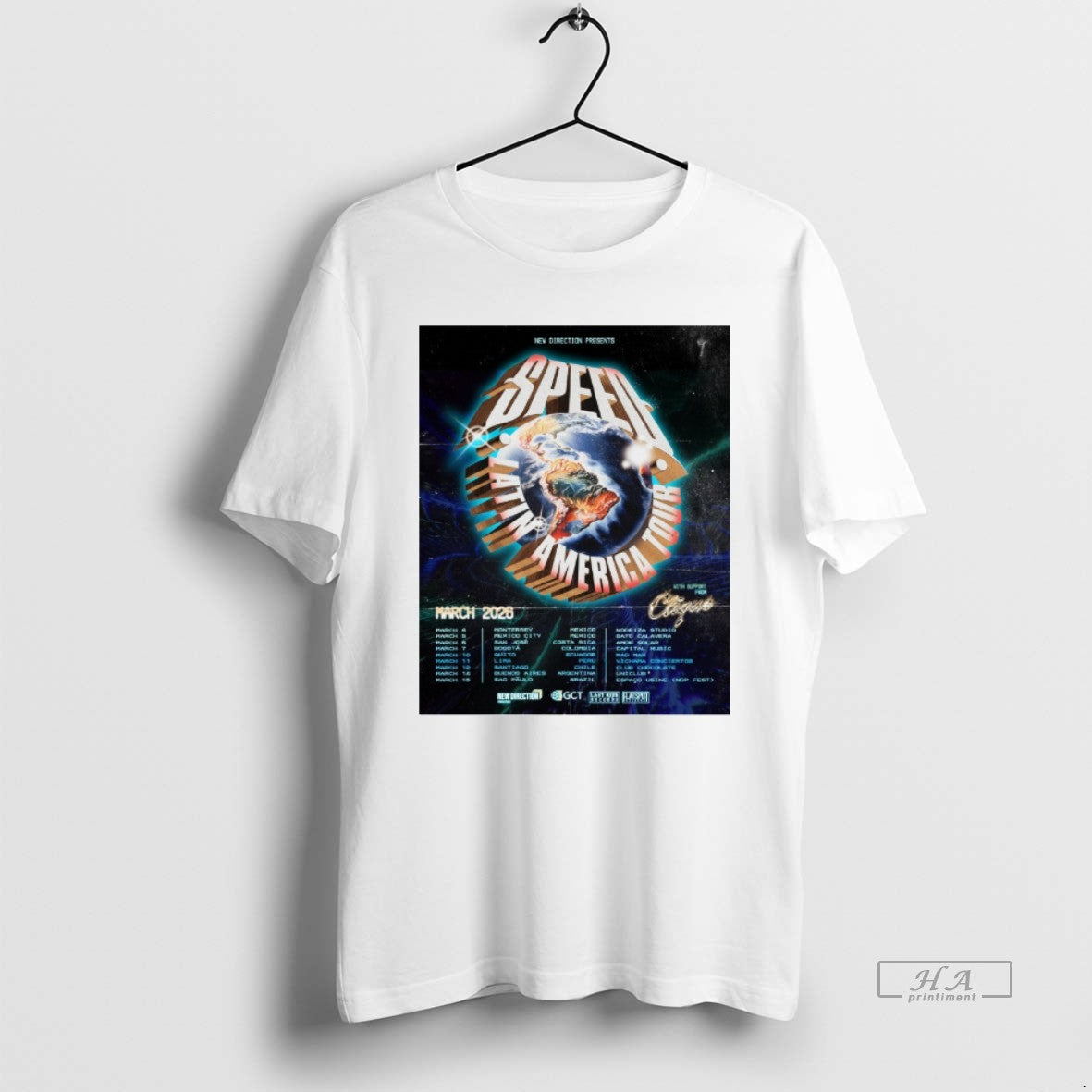 Official New Direction Presents Speed Latin America Tour March 4 15 2026 T-Shirts, Hoodie, Sweatshirt | PodTeesHub.com