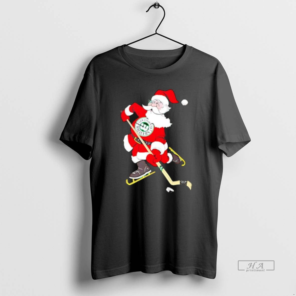 Official New England Whalers Santa Hockey Player T-Shirts, Hoodie, Sweatshirt | PodTeesHub.com