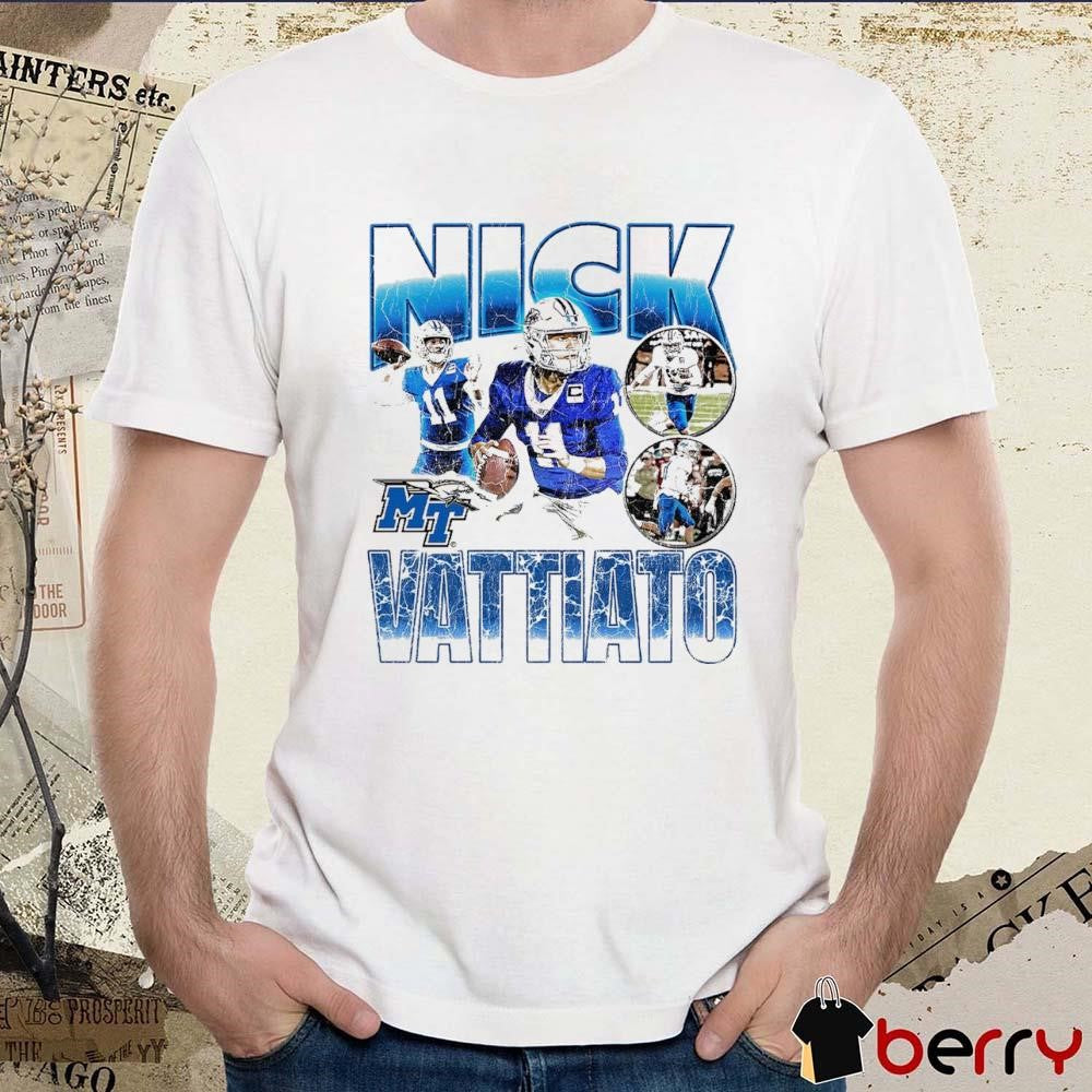 Nick Vattiato Middle Tennessee Blue Raiders 90s Retro Graphic t-shirt