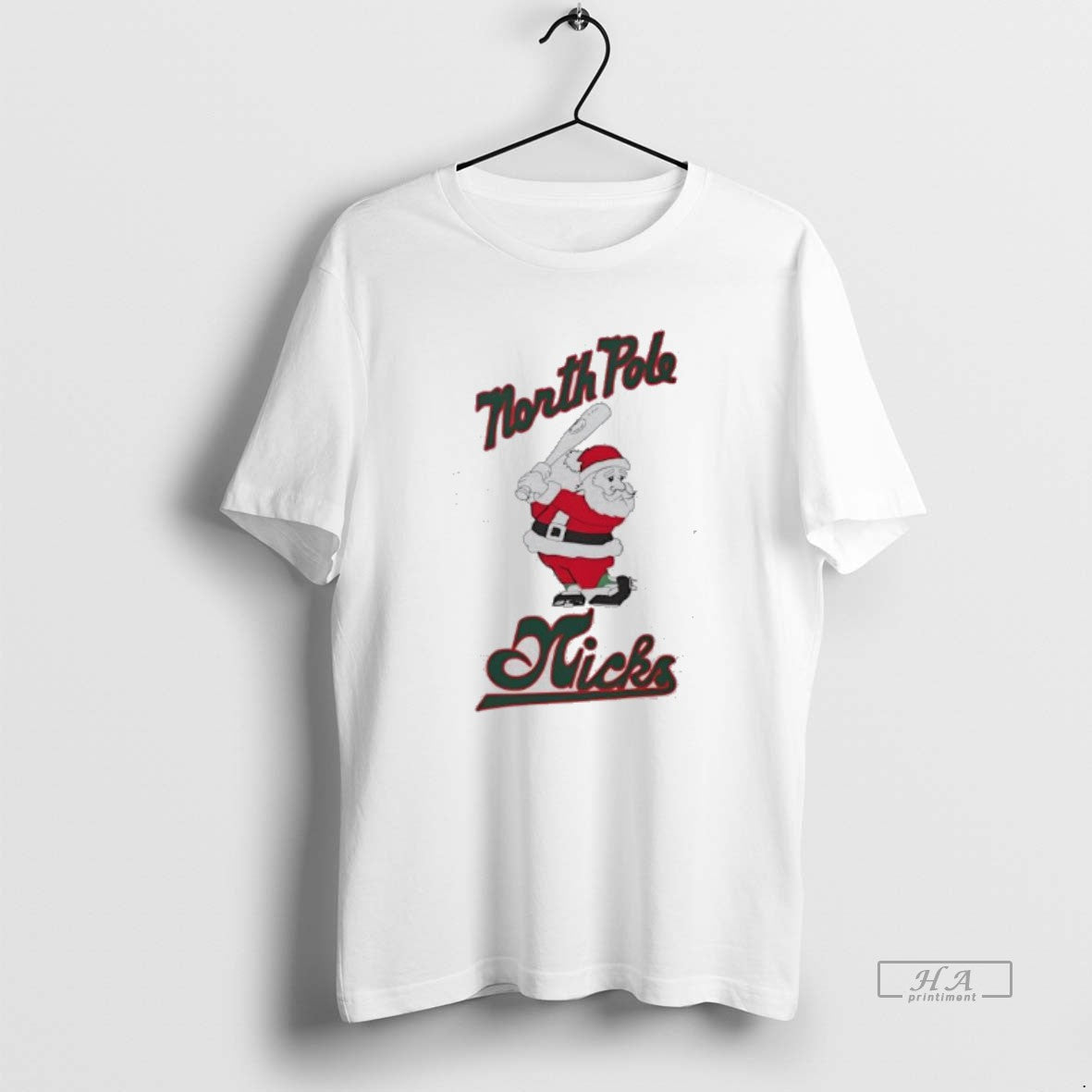 Official North Pole Nicks Satan Baseball Player T-Shirts, Hoodie, Sweatshirt | PodTeesHub.com