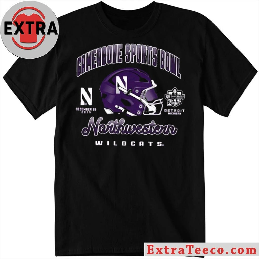 Official Northwestern Wildcats 2025 GameAbove Sports Bowl GameAbove Sports Bowl December 26, 2025 Ford Field in Detroit, Michigan, USA Shirt