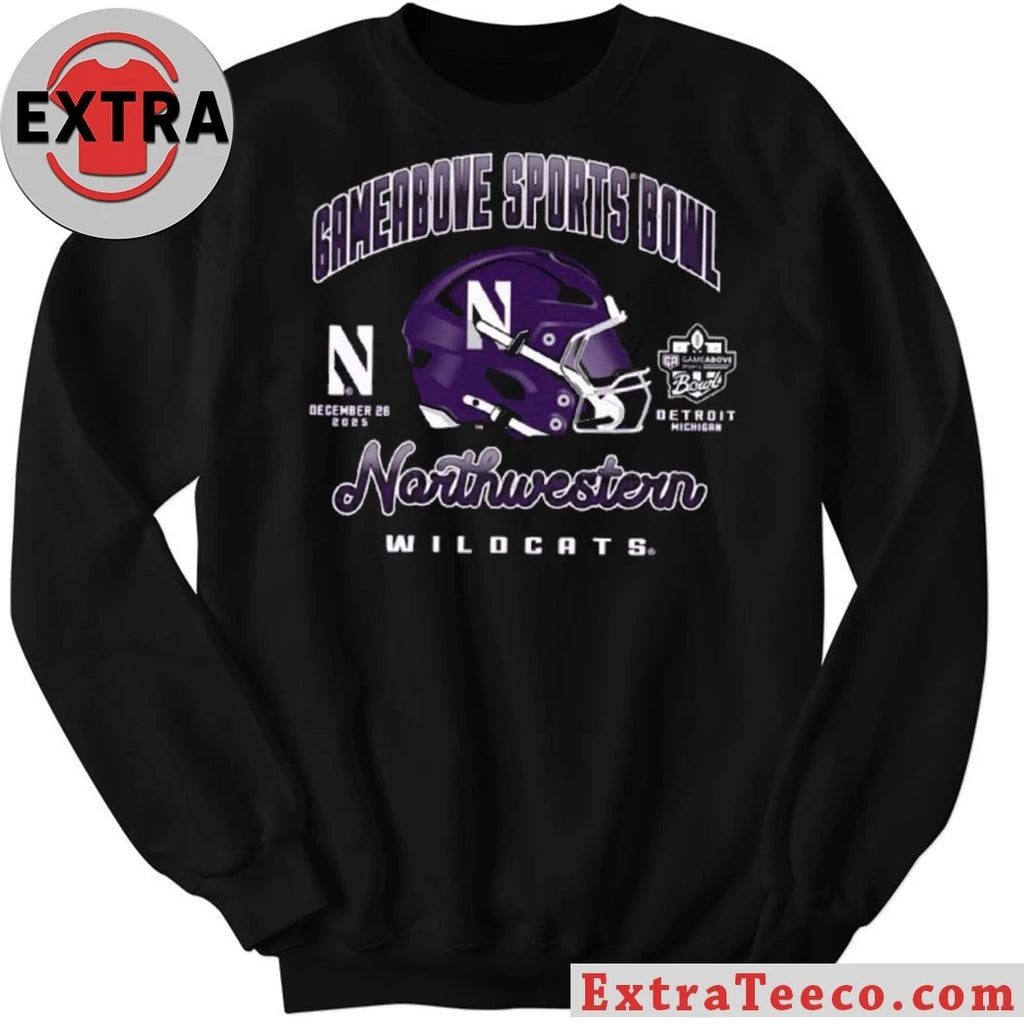 Official Northwestern Wildcats 2025 GameAbove Sports Bowl GameAbove Sports Bowl December 26, 2025 Ford Field in Detroit, Michigan, USA Shirt