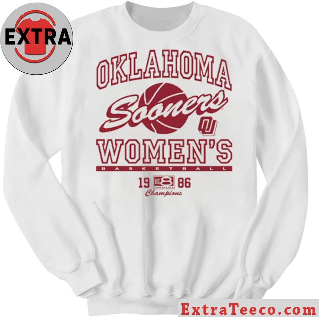 Official Oklahoma Women’s Basketball 1986 Big 8 Champs Heavyweight T-Shirt