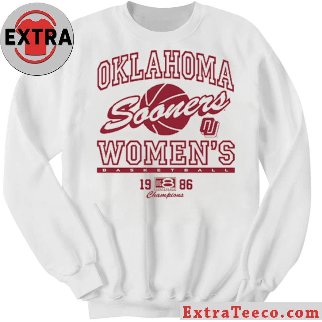 Official Oklahoma Women’s Basketball 1986 Big 8 Champs Heavyweight T-Shirt