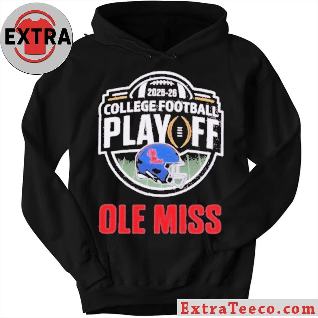 Official Ole Miss College Football Playoff 2025-26 Helmet And Logo Shirt