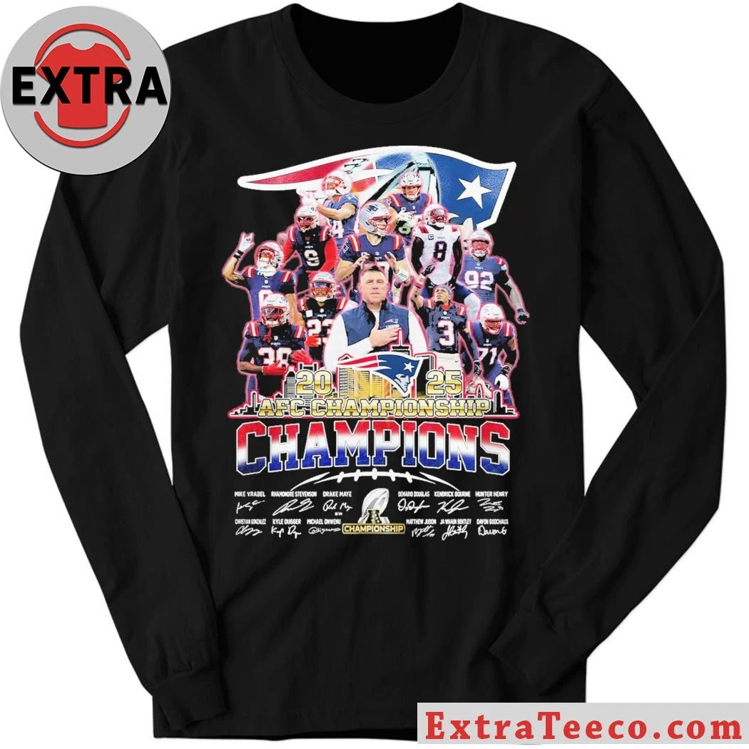 Official Patriots 2025 AFC Championship Champions Logo Shirt
