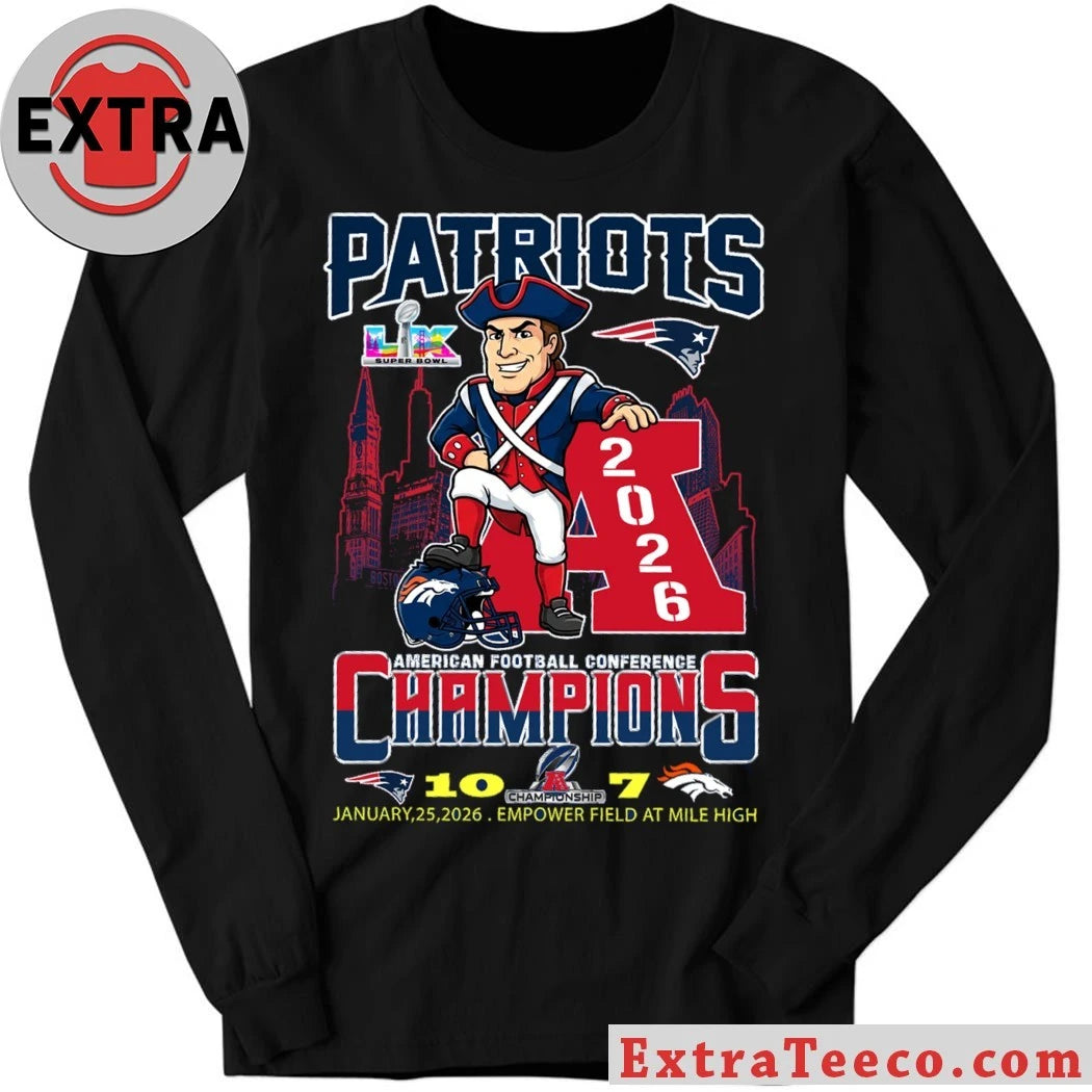 Official Patriots AFC Championship 2026 Patriots 10 Broncos 7 January 25 2026 Empower Field At Mile High Shirt