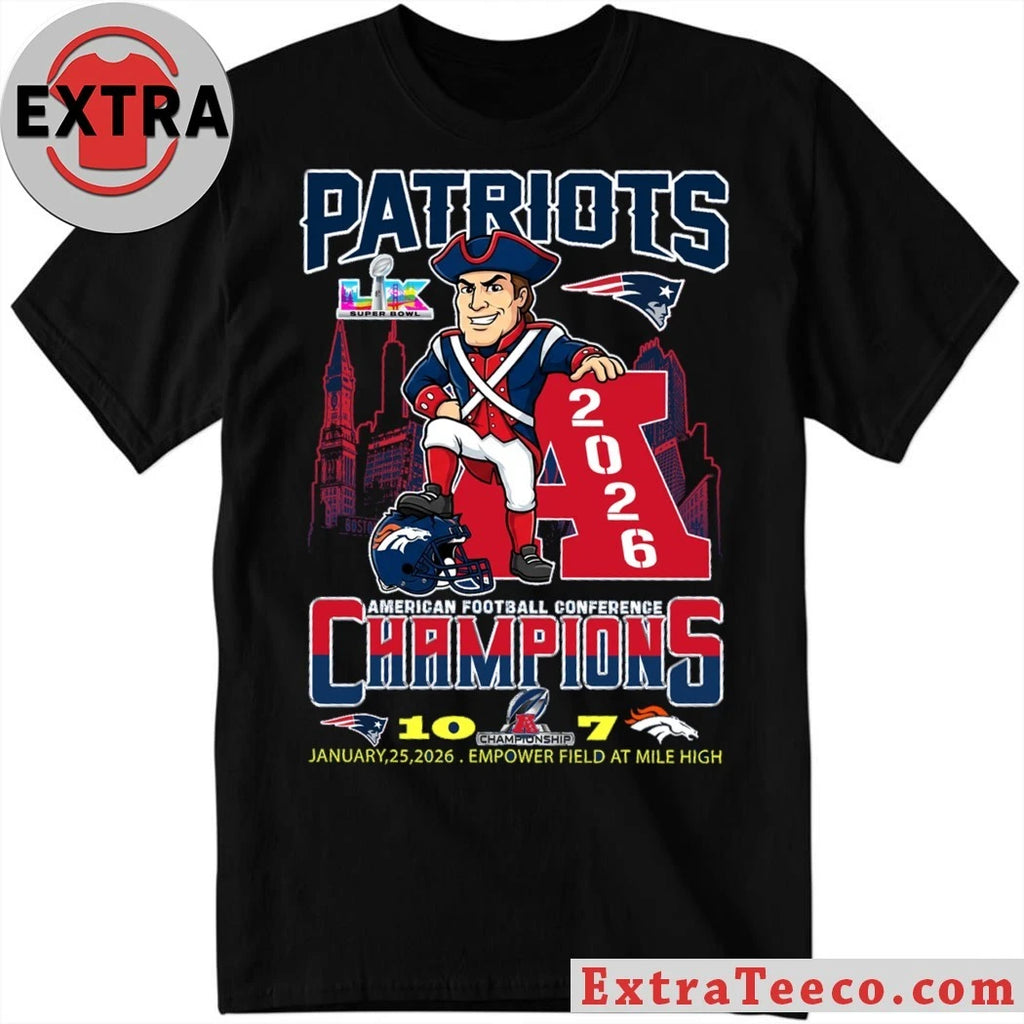 Official Patriots AFC Championship 2026 Patriots 10 Broncos 7 January 25 2026 Empower Field At Mile High Shirt