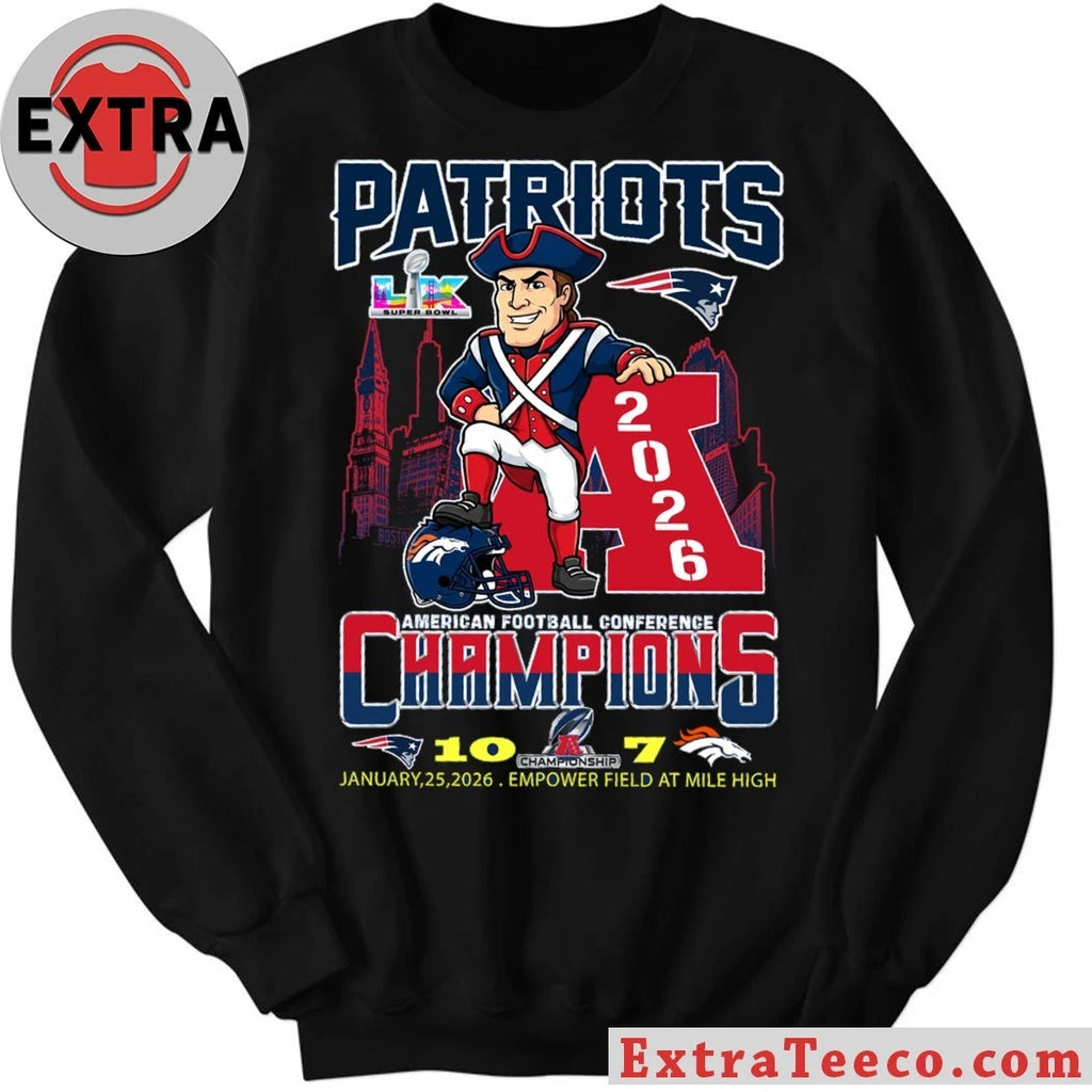 Official Patriots AFC Championship 2026 Patriots 10 Broncos 7 January 25 2026 Empower Field At Mile High Shirt