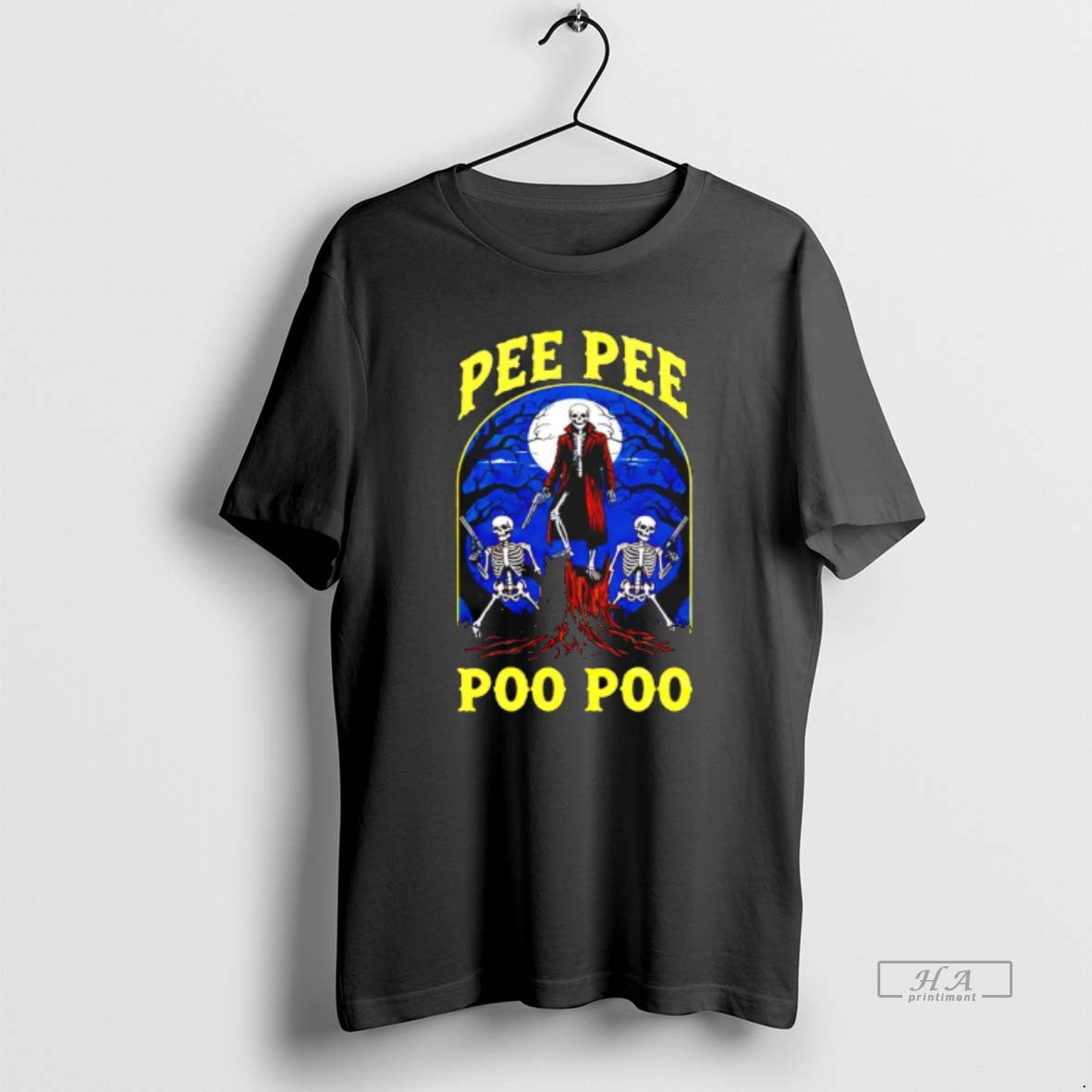 Official Pee Pee Poo Poo Skeleton Graphic T-Shirts, Hoodie, Sweatshirt | PodTeesHub.com
