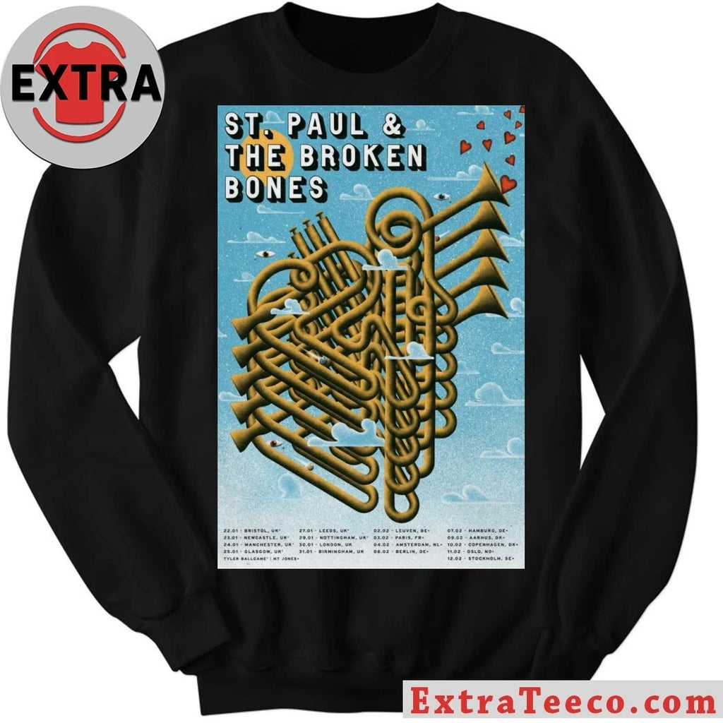 Official Poster St. Paul &amp; The Broken Bones United Kingdom And European Tour 2026 Shirt