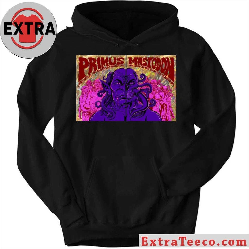 Official Poster promoting the music event by the bands Primus and Mastodon, June 25th, Edgefield, Troutdale, Oregon, USA T-Shirt