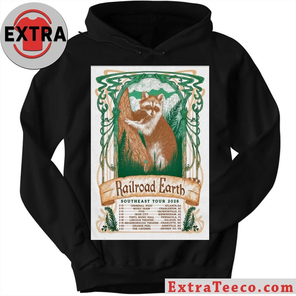 Official Railroad Earth Southeast 2026 Tour Poster Shirt