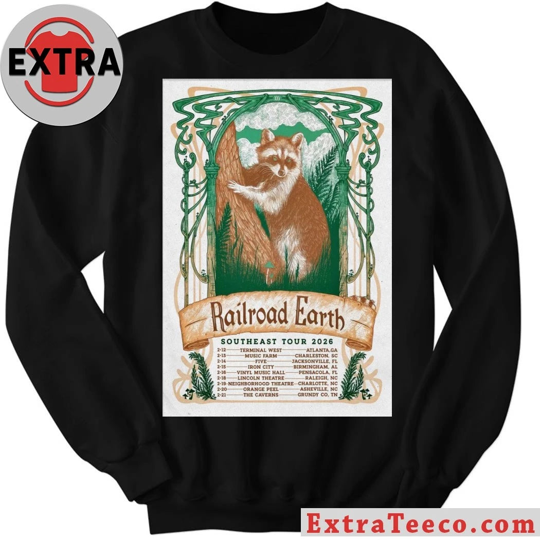 Official Railroad Earth Southeast 2026 Tour Poster Shirt