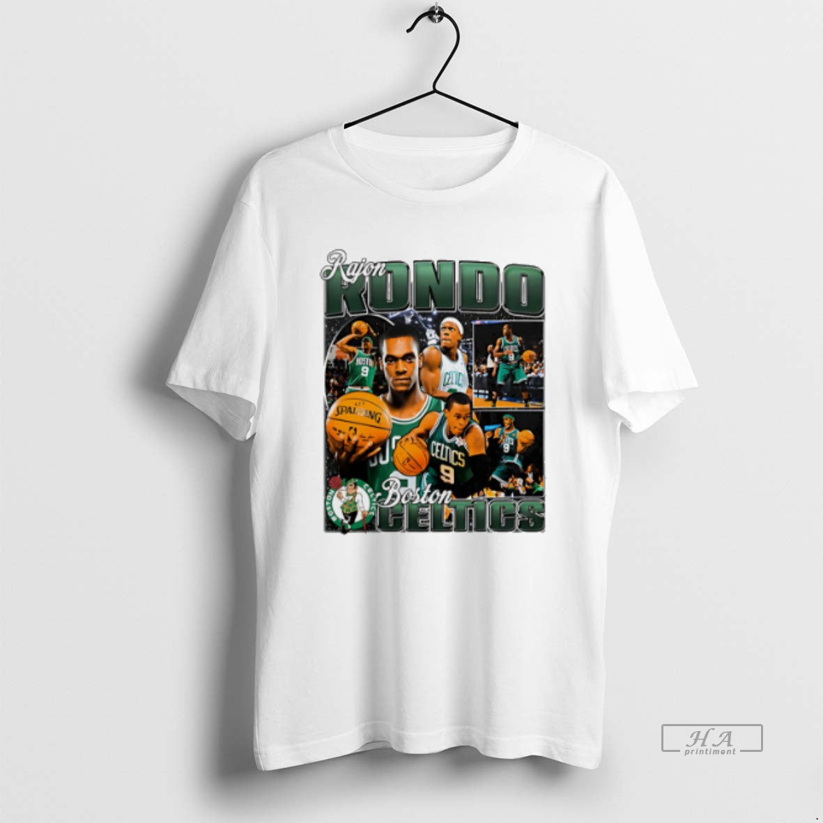 Official Rajon Rondo Boston Celtics Player Collage T-Shirts, Hoodie, Sweatshirt | PodTeesHub.com