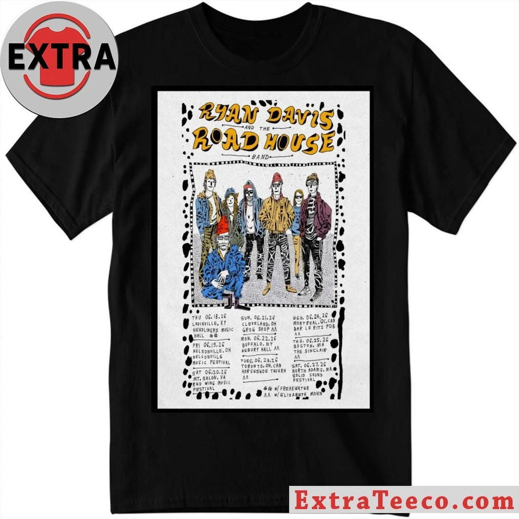 Official Ryan Davis And The Roadhouse Band 2026 US Shows Poster Shirt