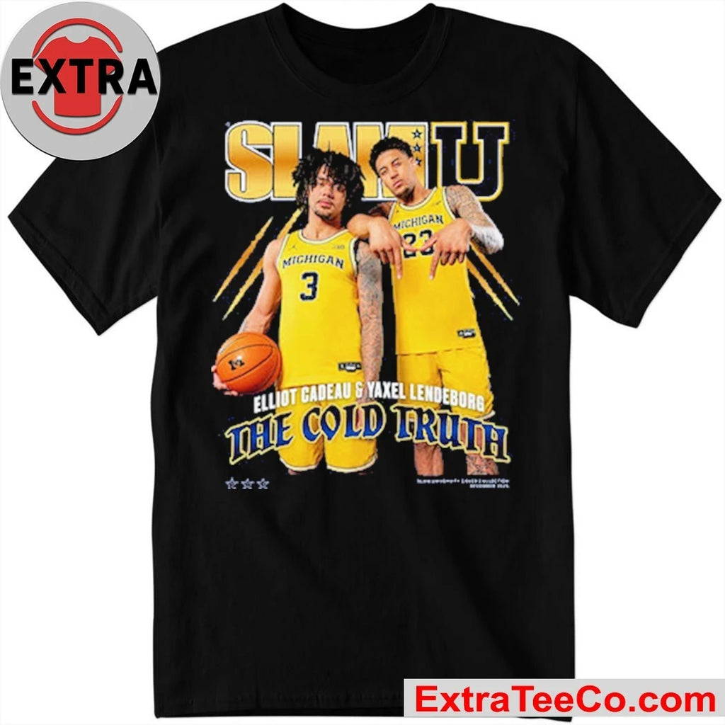 Official SLAM Cover Yaxel Lendeborg &amp; Elliot Cadeau Michigan Shirt