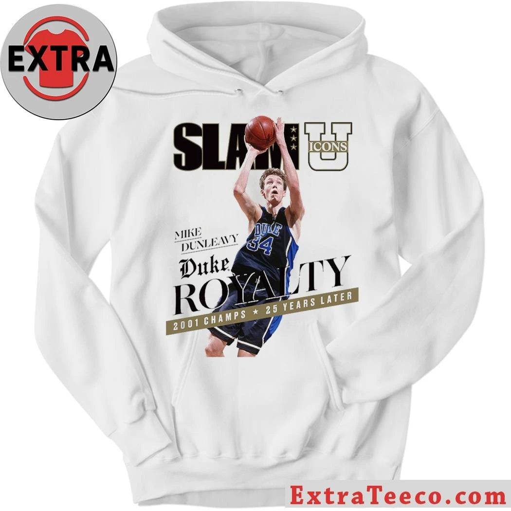 Official SLAM ICONS Mike Dunleavy Duke Royalty t-shirt, commemorating the 25th anniversary of the Duke basketball team’s 2001 championship