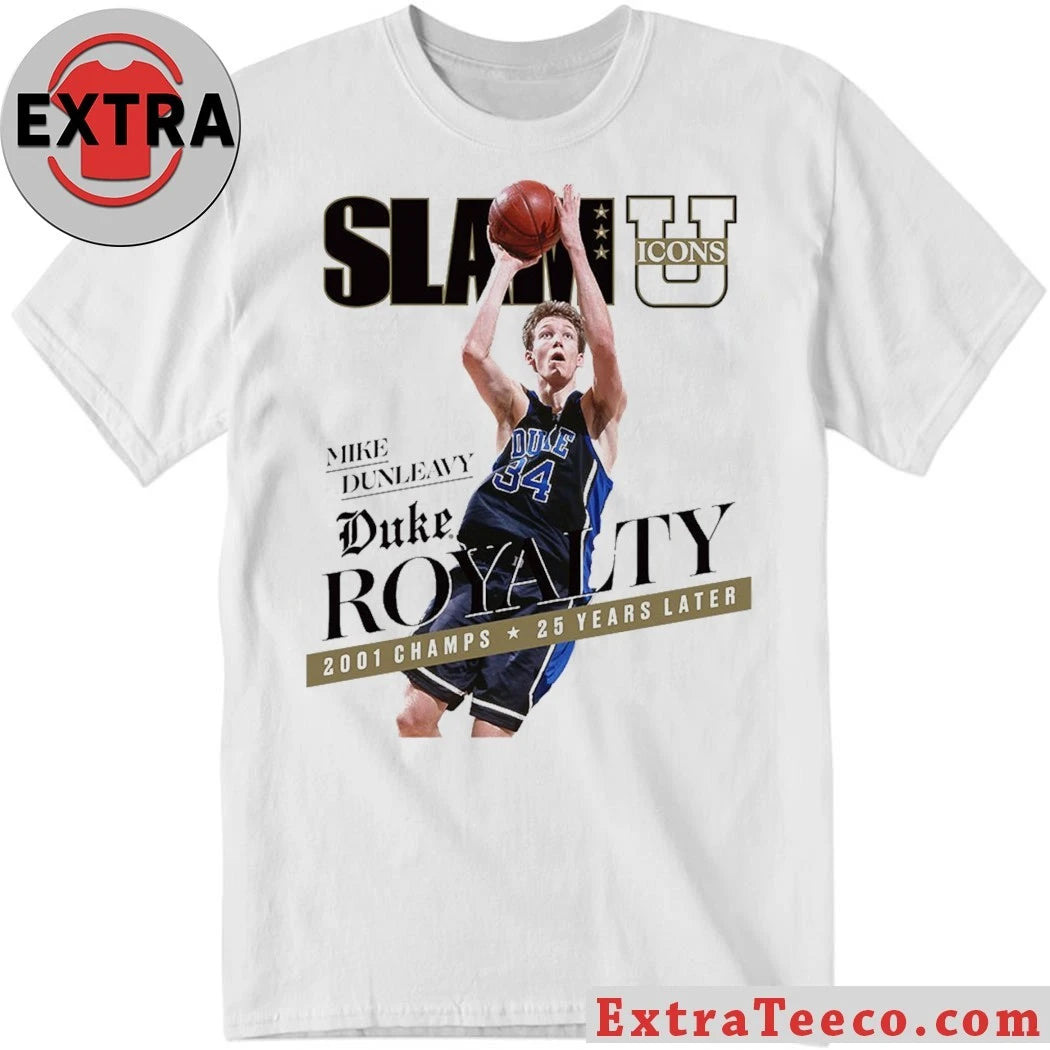 Official SLAM ICONS Mike Dunleavy Duke Royalty t-shirt, commemorating the 25th anniversary of the Duke basketball team’s 2001 championship