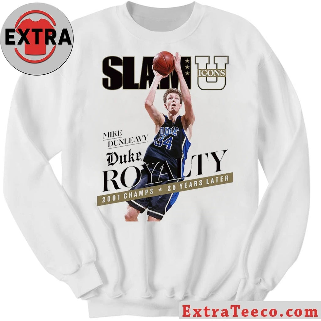 Official SLAM ICONS Mike Dunleavy Duke Royalty t-shirt, commemorating the 25th anniversary of the Duke basketball team’s 2001 championship
