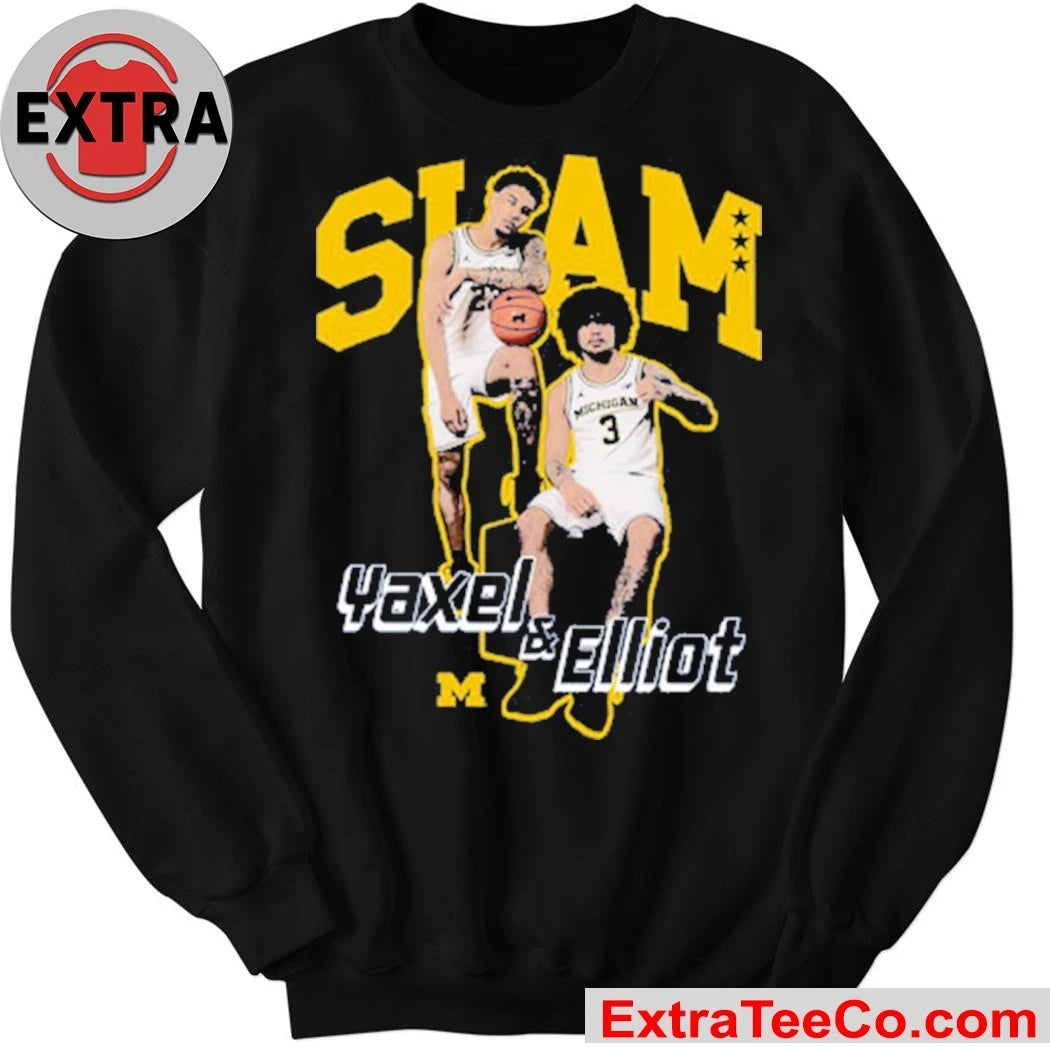 Official SLAM Yaxel Lendeborg &amp; Elliot Cadeau Remix Heavy Michigan Shirt