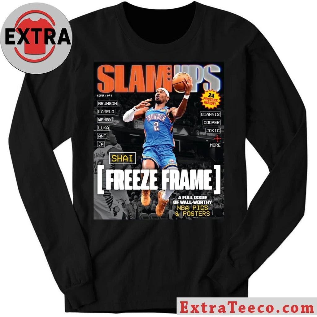 Official SLAMUPs Freeze Frame Shai Gilgeous-Alexander of the Oklahoma City Thunder Shirt