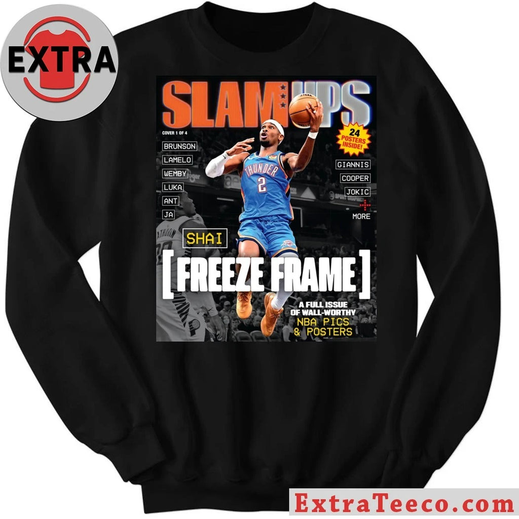 Official SLAMUPs Freeze Frame Shai Gilgeous-Alexander of the Oklahoma City Thunder Shirt