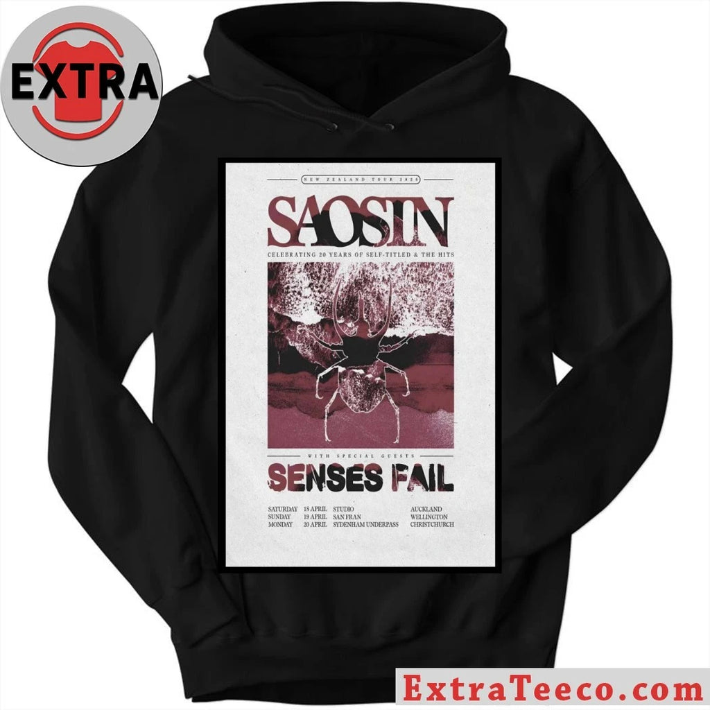 Official Saosin 2026 New Zealand Tour Poster Shirt